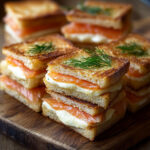 Mini croque-norvégien au saumon fumé apéritif