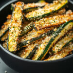 Frites de courgettes au parmesan cuites au four