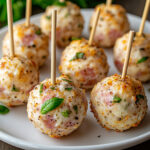 Cake pops salés au jambon cru et ricotta