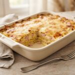 Gratin de pâtes au jambon