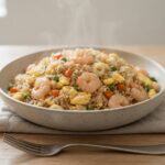 Poêlée de riz cantonais aux crevettes
